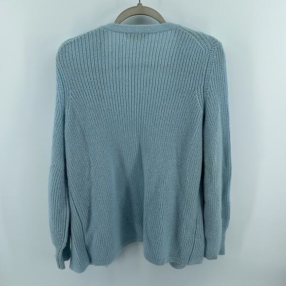 Boden wool blend open front long line knit sweater cardigan sz M - Picture 6 of 6